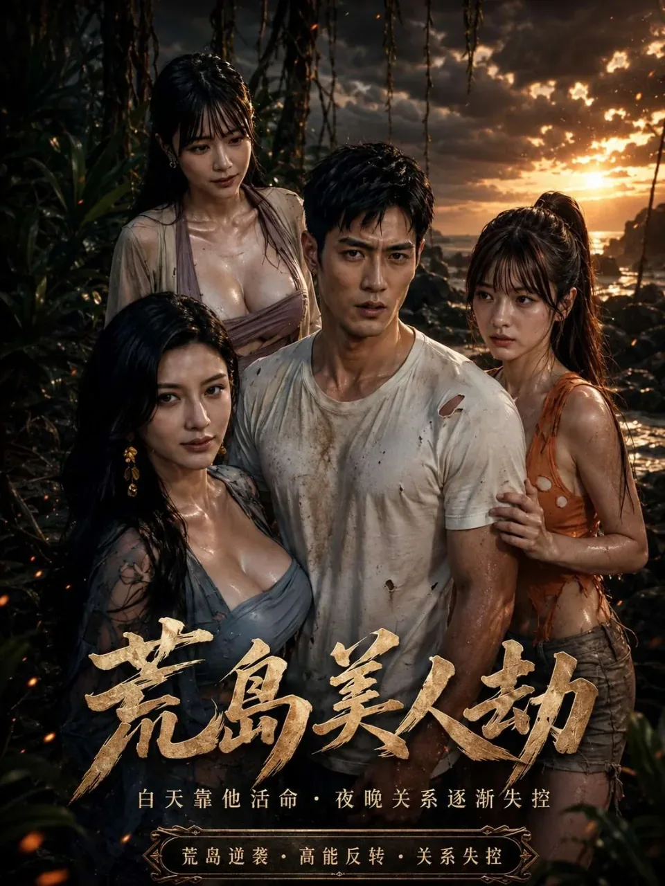 荒岛美人劫封面背景